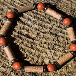Bracelet noisetier et jaspe rouge - Lithothérapie Avellana Bijoux Nature