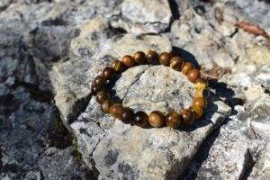 Bracelet oeil de tigre Avellana Bijoux Nature - Haut-Doubs - Bracelets sur-mesure - Fabrication artisanale