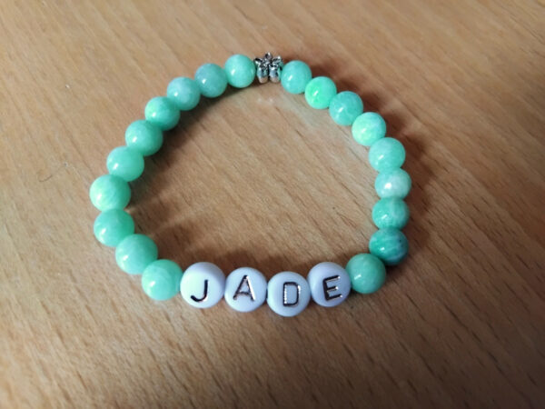 Bracelet prénom personnalisé en amazonite