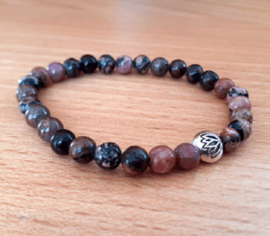 Bracelet rhodonite lithothérapie Avellana Bijoux Nature